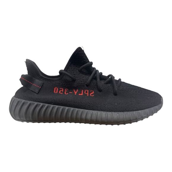 adidas Black Red Accent 12.5 Yeezy Boost 350 V2 Bred CP9652 Kanye Streetwear - Picture 5 of 8